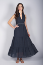 Sommerkleid aus Leinen nachtblau 2