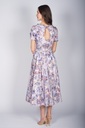 Bedrucktes Baumwollkleid mit Ärmeln flieder 3