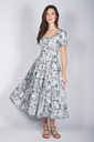 Bedrucktes Baumwollkleid mit Ärmeln quelle 2