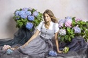 Midi-Dirndl aus Matelassé in flieder 4