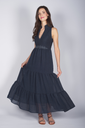 Sommerkleid aus Leinen nachtblau