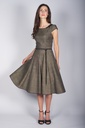 Sisi Midikleid mit schwingendem Rock gold