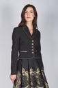 Sisi Kurze Revers-Jacke schwarz