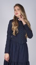 Jacke mit Lodenblende in royal