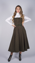 Klassisches Kleid aus Ornamentchenille in jagd