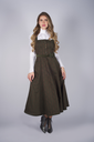Klassisches Kleid aus Ornamentchenille in jagd