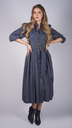 Kleid mit Gürtel in eisblau