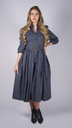 Kleid mit Gürtel in eisblau