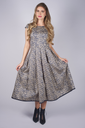 Midikleid aus Baumwolldruck in royal