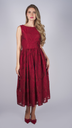 Midikleid aus Transparent Jacquard in karmesin