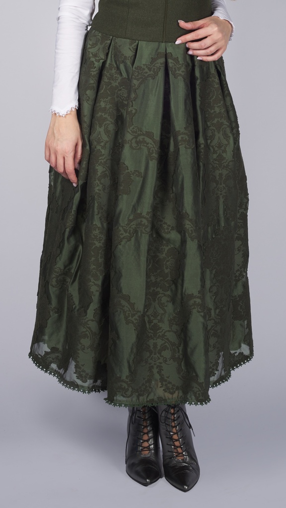 Rock aus Transparent-Jacquard in jagd