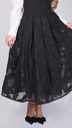 Rock aus Transparent-Jacquard in schwarz