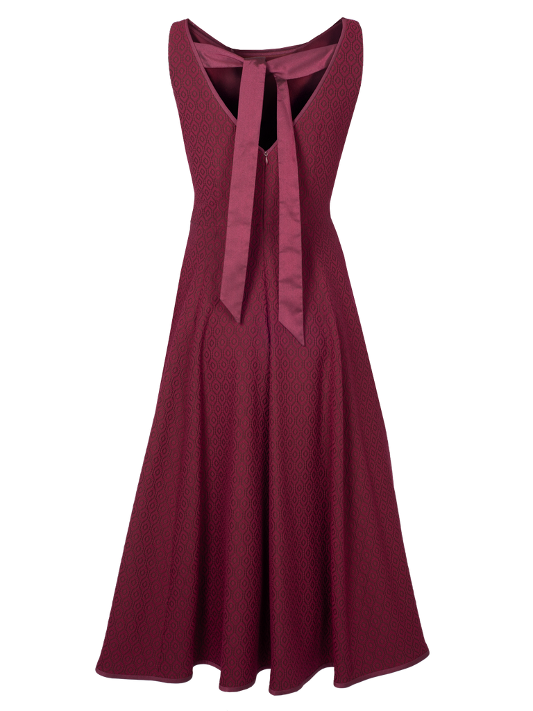 Kleid mit Schleife in beere