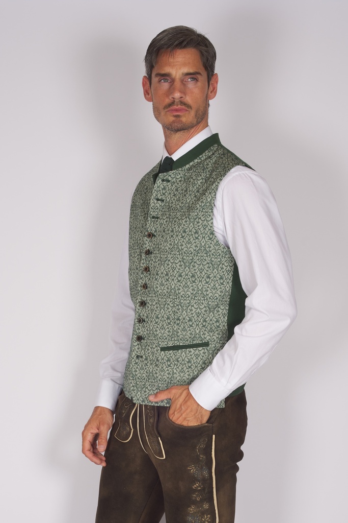 Allover Weste in tanne