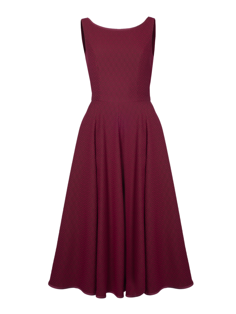 Kleid mit Schleife in beere