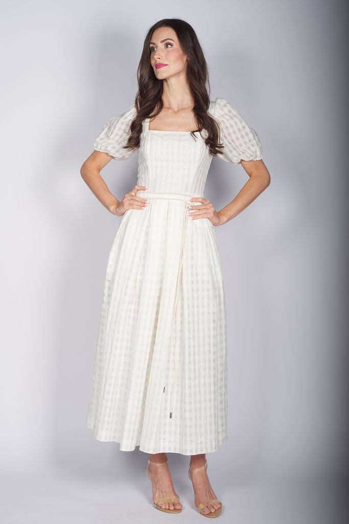 Kleid mit Puff-Ärmeln perle 2