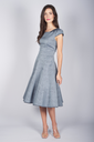 Kleid mit schwingendem Rock kristallblau 2