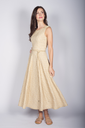 Midikleid mit Blätterapplikation haselnuss 2