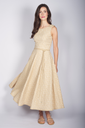 Midikleid mit Blätterapplikation haselnuss 3