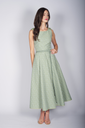 Midikleid mit Blätterapplikation linde 2