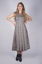 Midikleid aus Baumwolldruck in royal