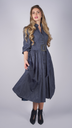 Kleid mit Gürtel in eisblau