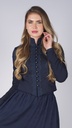 Jacke mit Lodenblende in royal