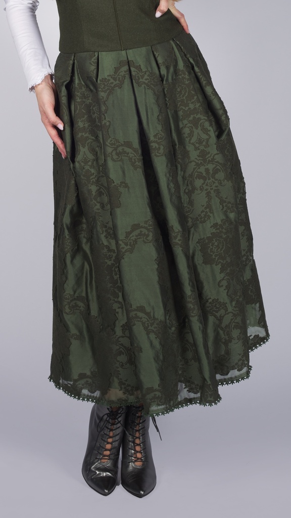 Rock aus Transparent-Jacquard in jagd