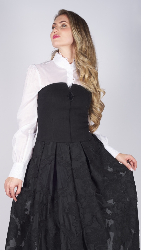 Kurzmieder aus Loden in schwarz