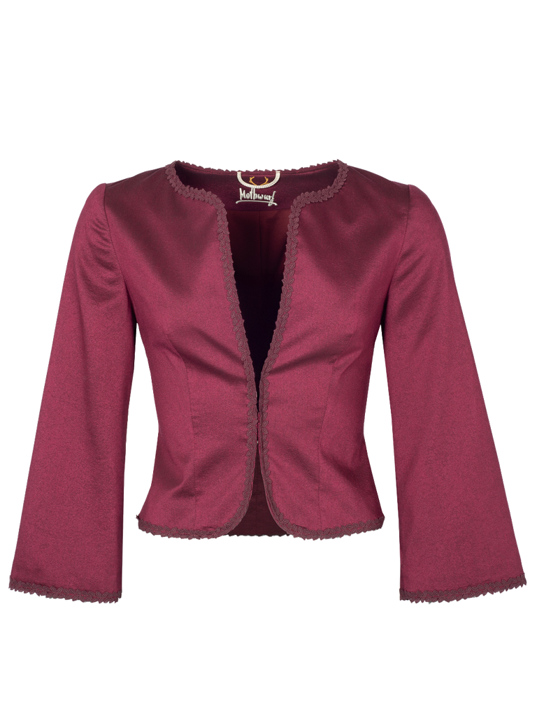 Schlichte Jacke mit Hakenverschluss in beere