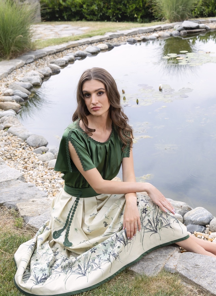 Bedruckter Rock in düne