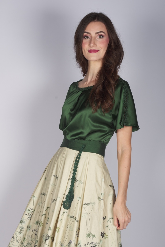 Seidenshirt in tanne