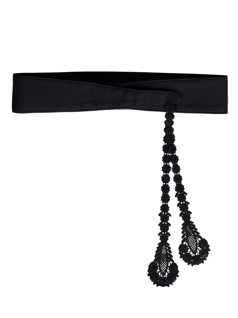 Gürtel mit Druckknopf in schwarz