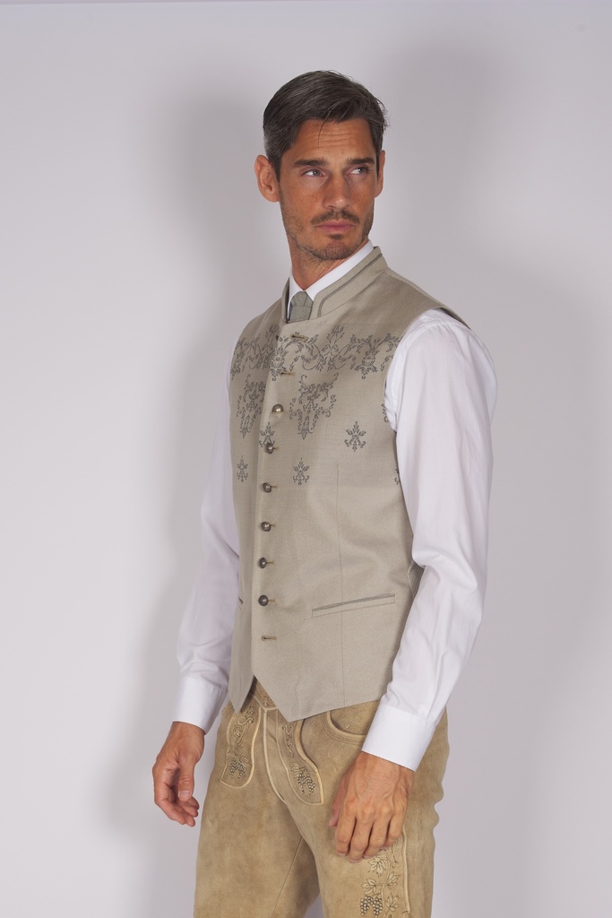 Bordürenweste in camel