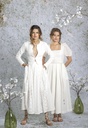 Kleid mit Puff-Ärmeln perle