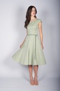 Kleid mit schwingendem Rock linde