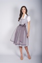 Midi-Dirndl aus Matelassé in flieder