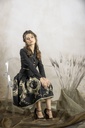 Sisi Petticoat-Rock schwarz-gold