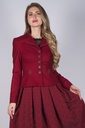 Jacke mit Lodenblende in karmesin